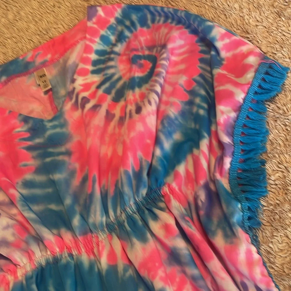 SO Girls Tie Dye Swim suit coverup- size 12 - Picture 4 of 9